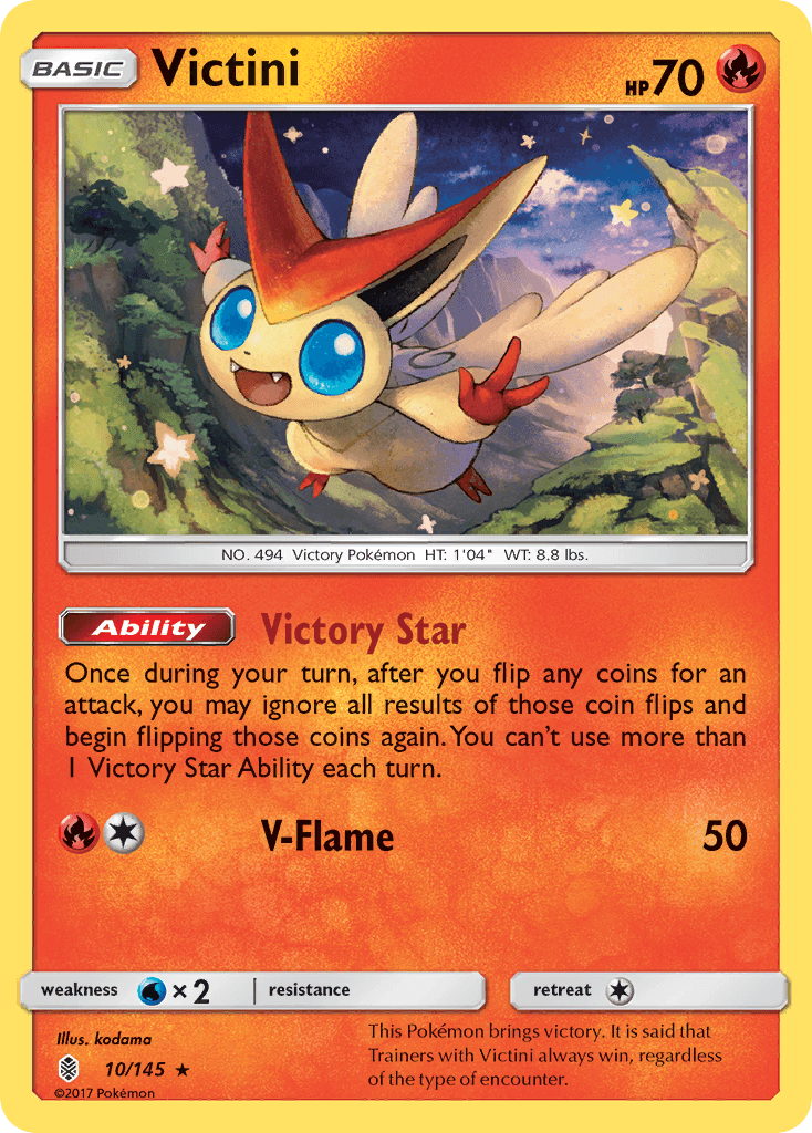Victini — SM - Guardians Rising Pokémon TCG card by kodama