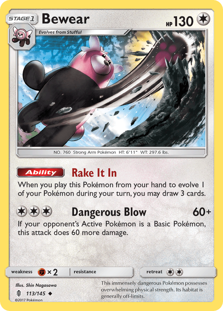 Bewear — SM - Guardians Rising Pokémon TCG card by Shin Nagasawa