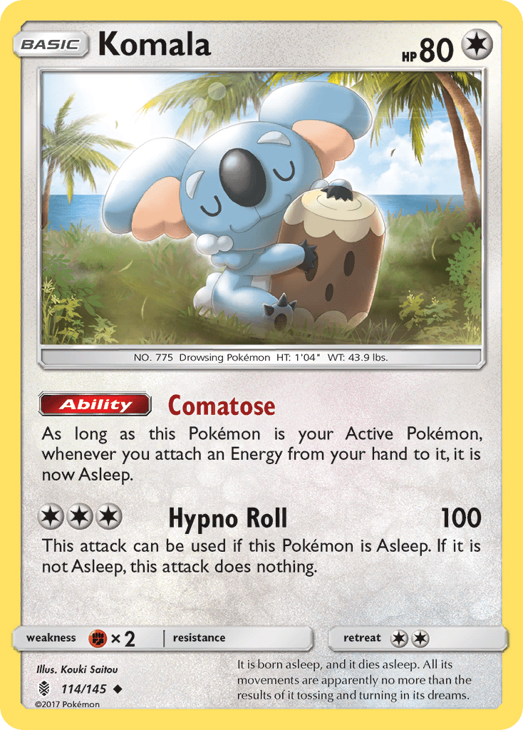 Komala — SM - Guardians Rising Pokémon TCG card by Kouki Saitou