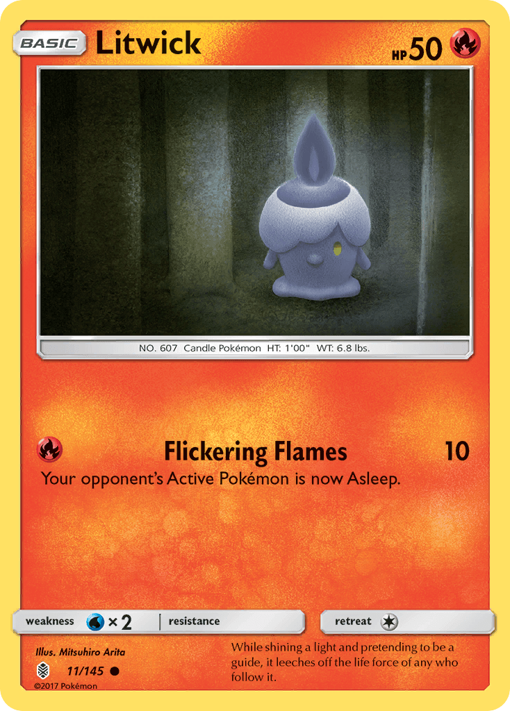Litwick — SM - Guardians Rising Pokémon TCG card by Mitsuhiro Arita