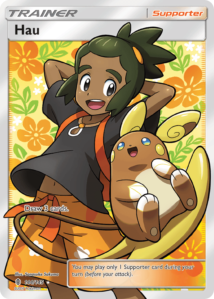 Hau — SM - Guardians Rising Pokémon TCG card by Sanosuke Sakuma