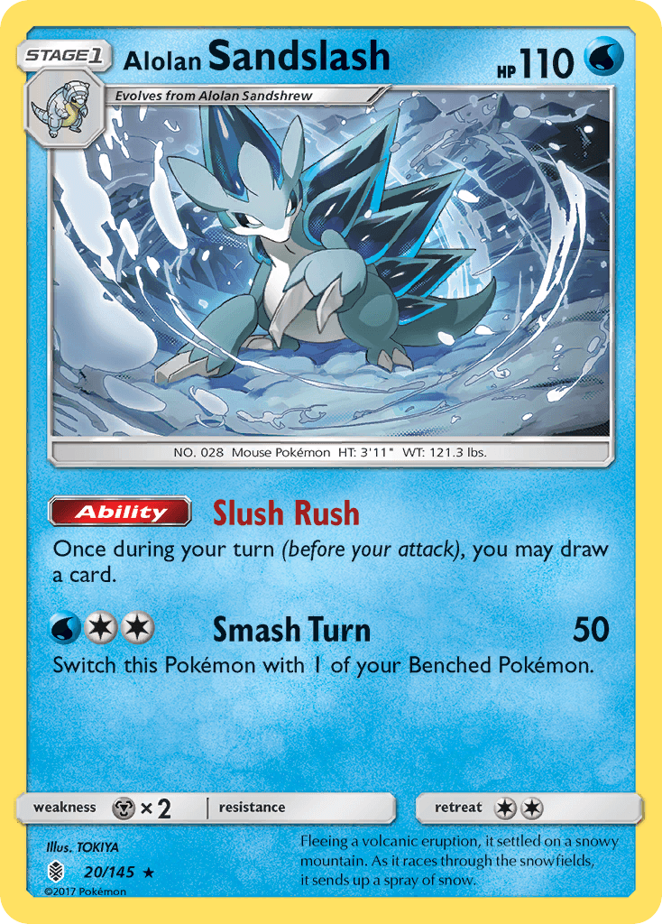 Alolan Sandslash — SM - Guardians Rising Pokémon TCG card by TOKIYA