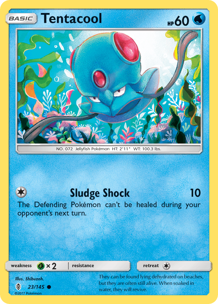 Tentacool — SM - Guardians Rising Pokémon TCG card by Shibuzoh.