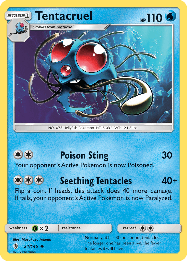 Tentacruel — SM - Guardians Rising Pokémon TCG card by Masakazu Fukuda