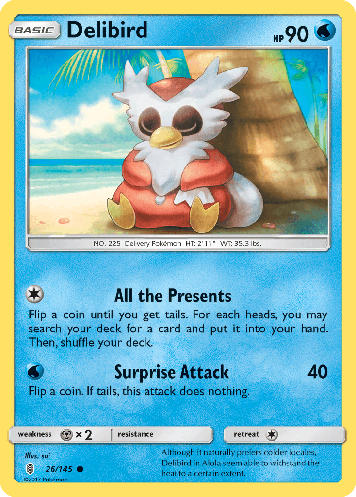 Delibird — SM - Guardians Rising Pokémon TCG card by sui