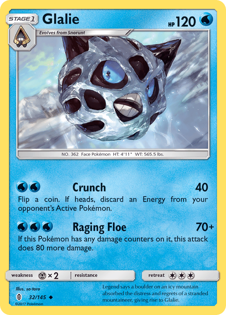Glalie — SM - Guardians Rising Pokémon TCG card by so-taro
