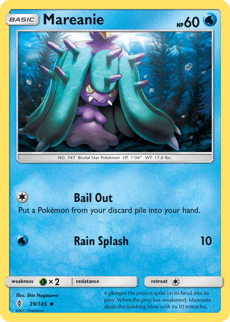 Mareanie — SM - Guardians Rising Pokémon TCG card by Shin Nagasawa