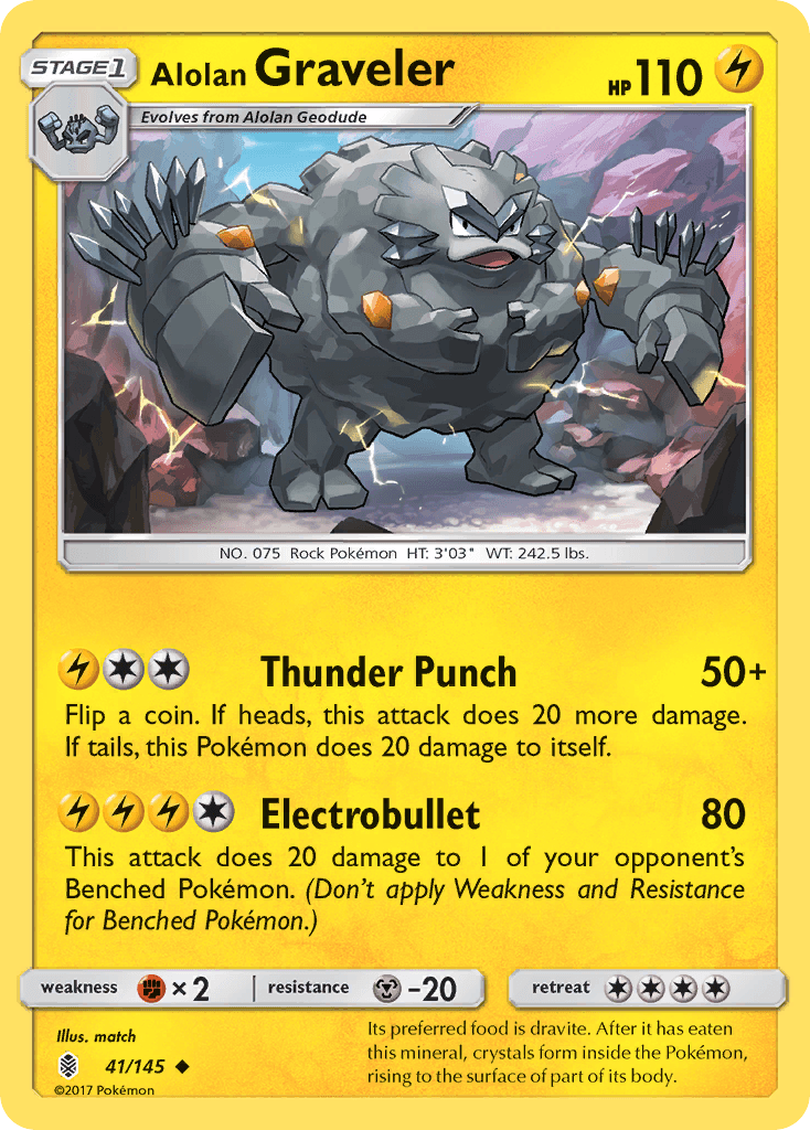 Alolan Graveler — SM - Guardians Rising Pokémon TCG card by match