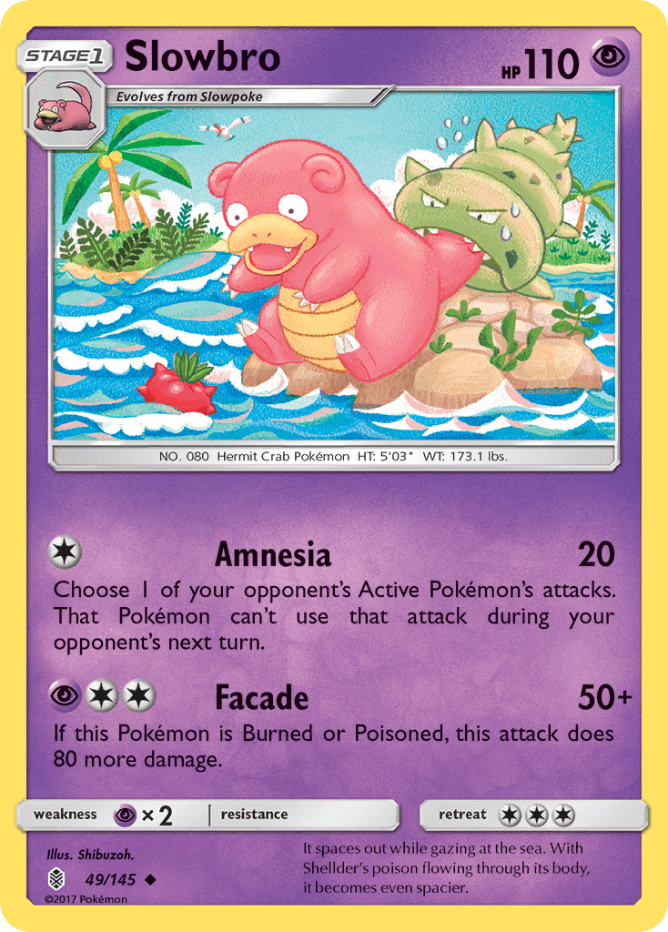 Slowbro — SM - Guardians Rising Pokémon TCG card by Shibuzoh.