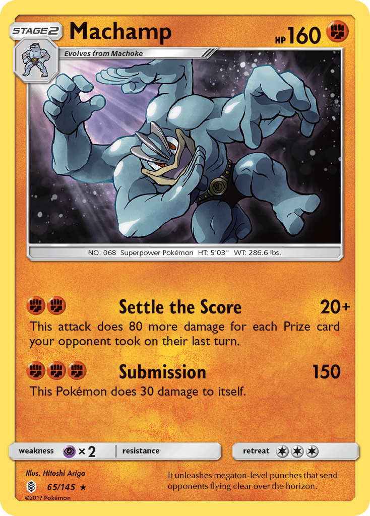 Machamp — SM - Guardians Rising Pokémon TCG card by Hitoshi Ariga