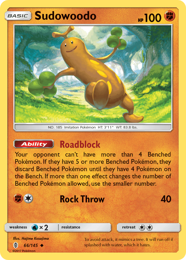 Sudowoodo — SM - Guardians Rising Pokémon TCG card by Hajime Kusajima