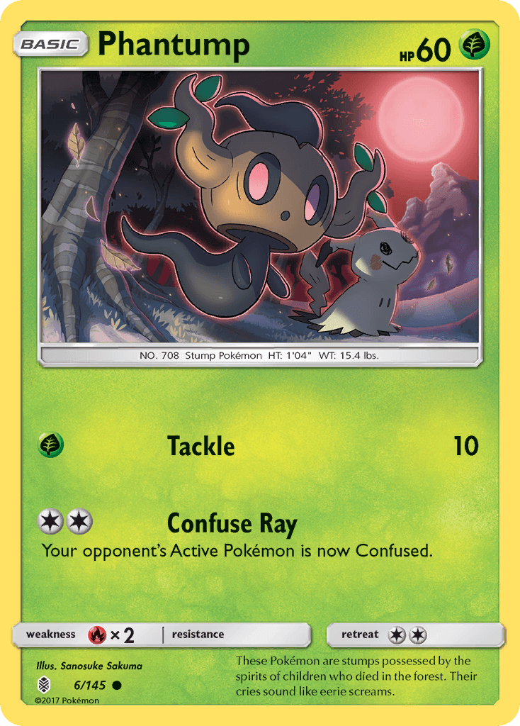 Phantump — SM - Guardians Rising Pokémon TCG card by Sanosuke Sakuma