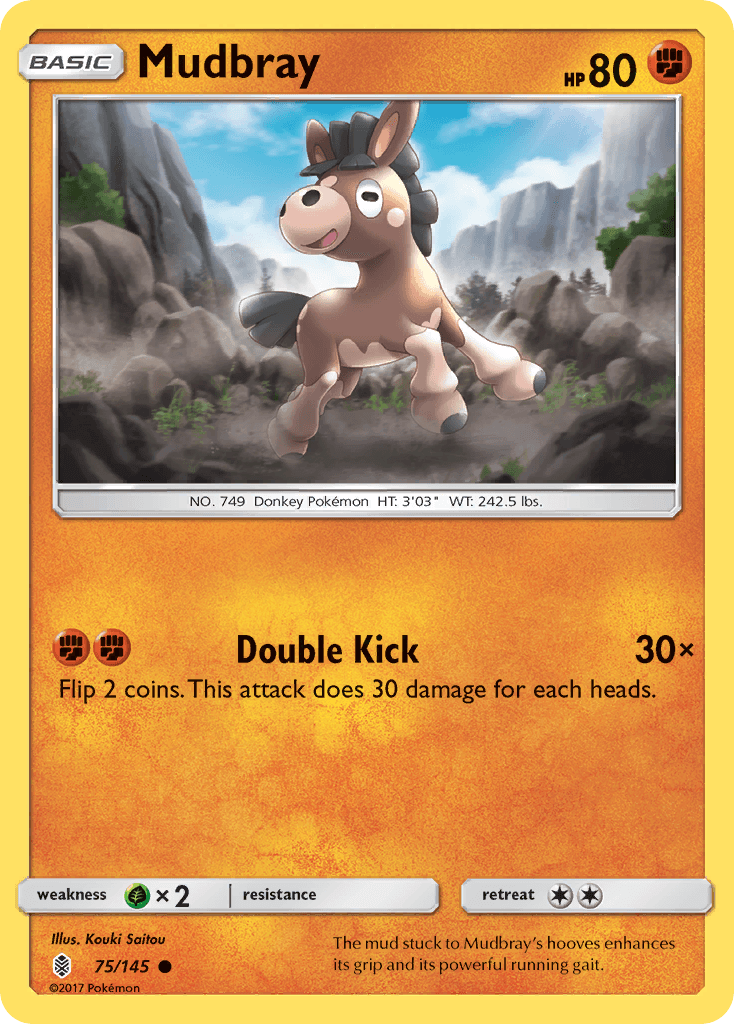 Mudbray — SM - Guardians Rising Pokémon TCG card by Kouki Saitou
