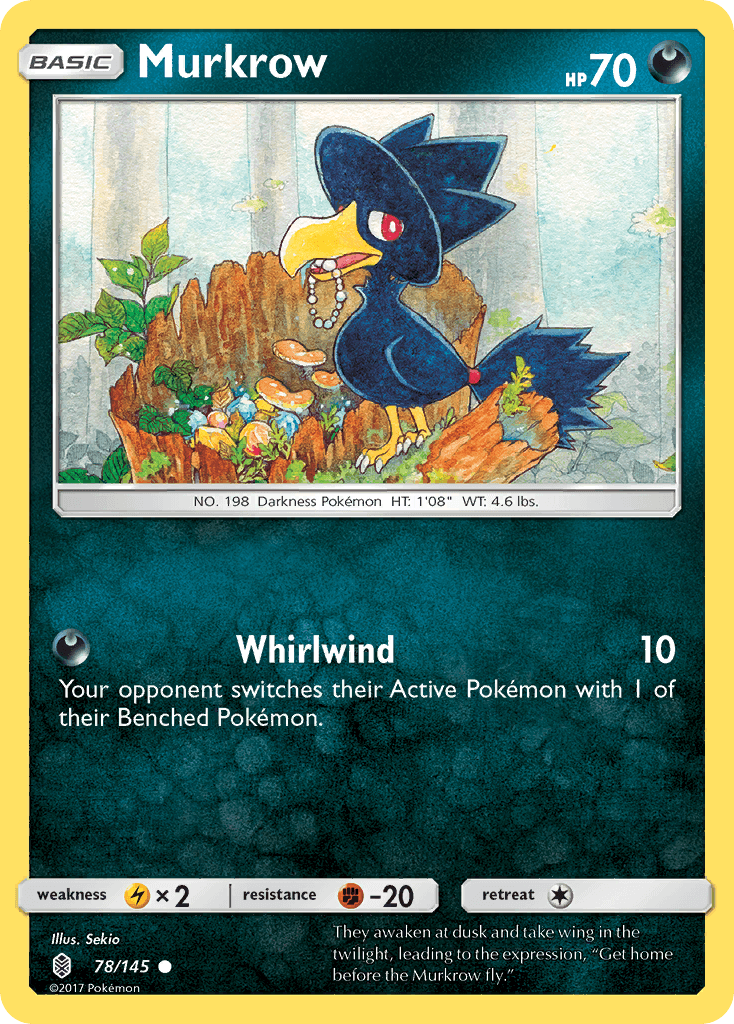 Murkrow — SM - Guardians Rising Pokémon TCG card by Sekio