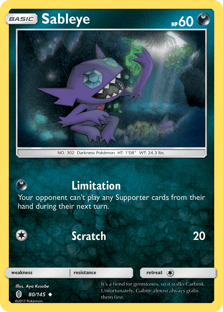 Sableye — SM - Guardians Rising Pokémon TCG card by Aya Kusube