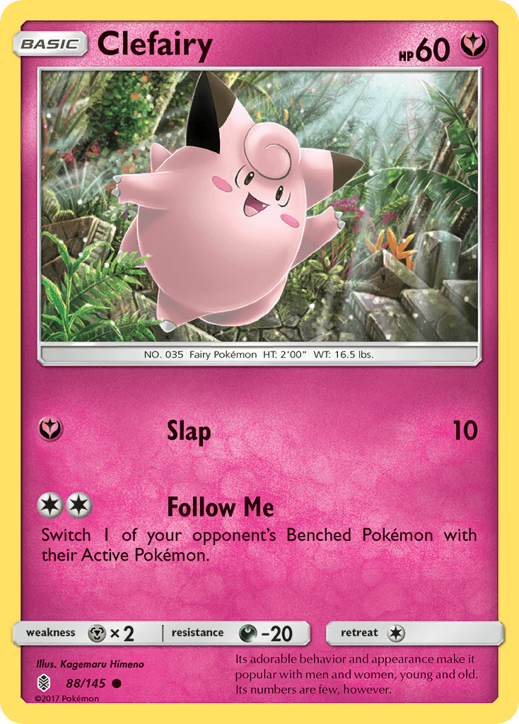 Clefairy — SM - Guardians Rising Pokémon TCG card by Kagemaru Himeno