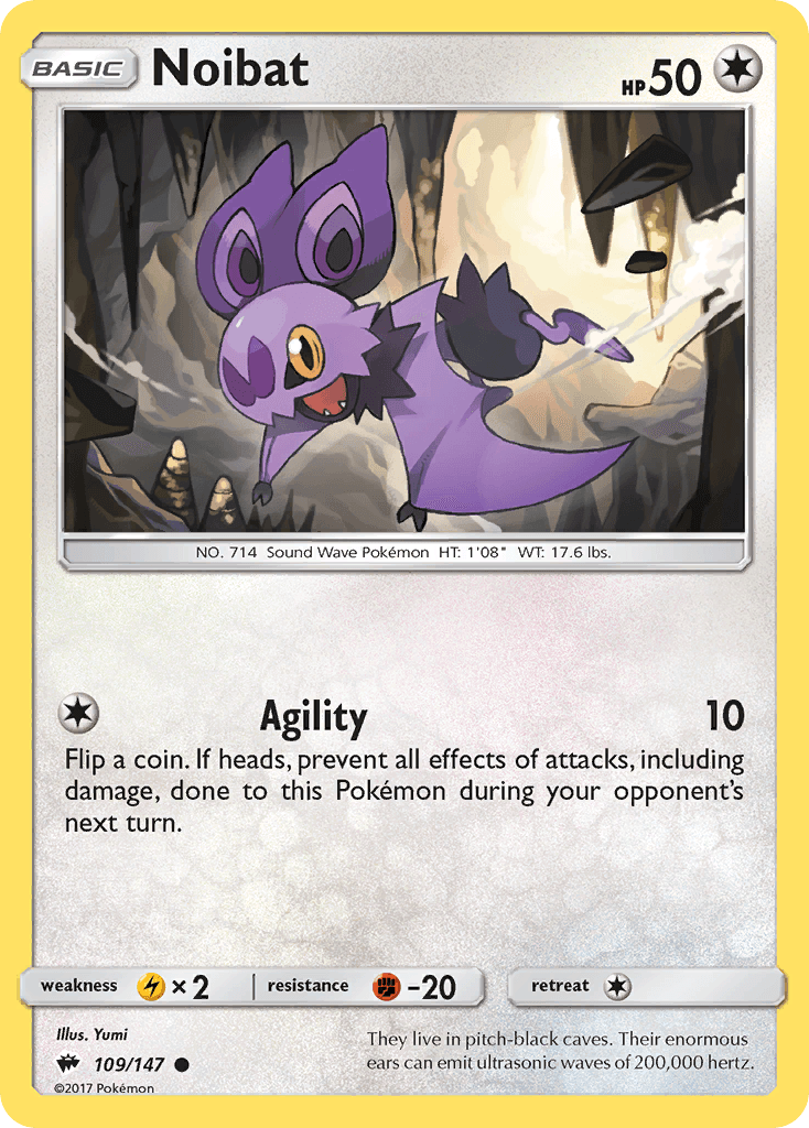 Noibat — SM - Burning Shadows Pokémon TCG card by Yumi