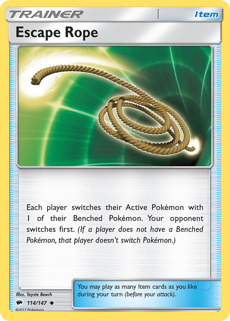 Escape Rope — SM - Burning Shadows Pokémon TCG card by Toyste Beach