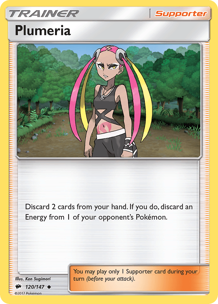 Plumeria — SM - Burning Shadows Pokémon TCG card by Ken Sugimori