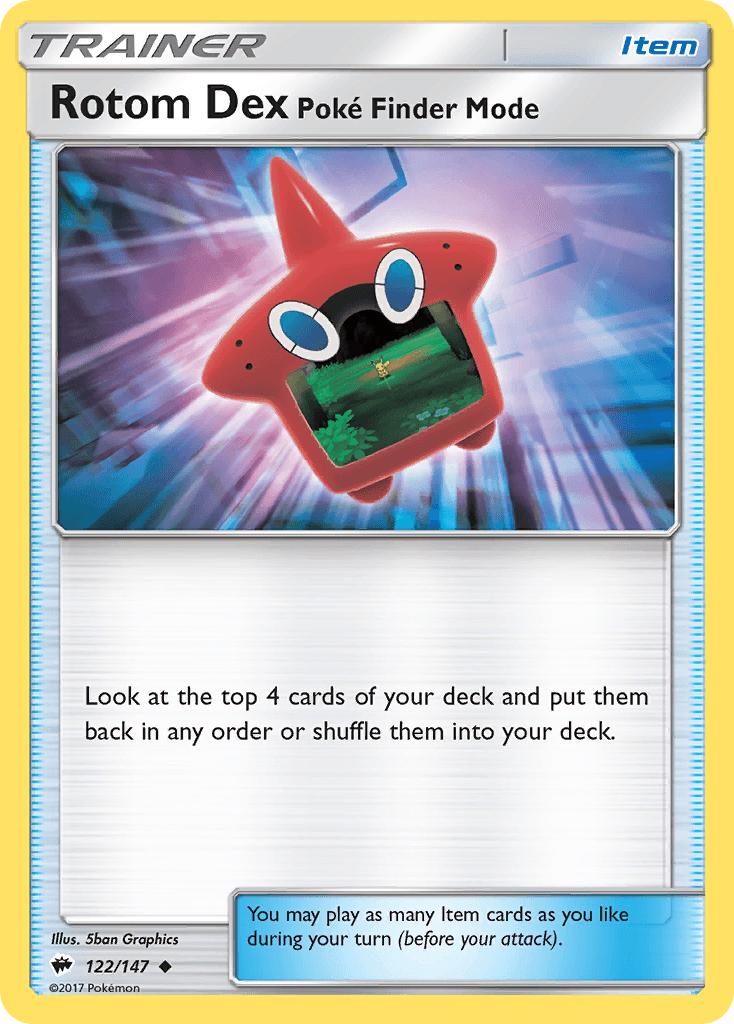 Rotom Dex Poke Finder Mode — SM - Burning Shadows Pokémon TCG card by 5ban Graphics