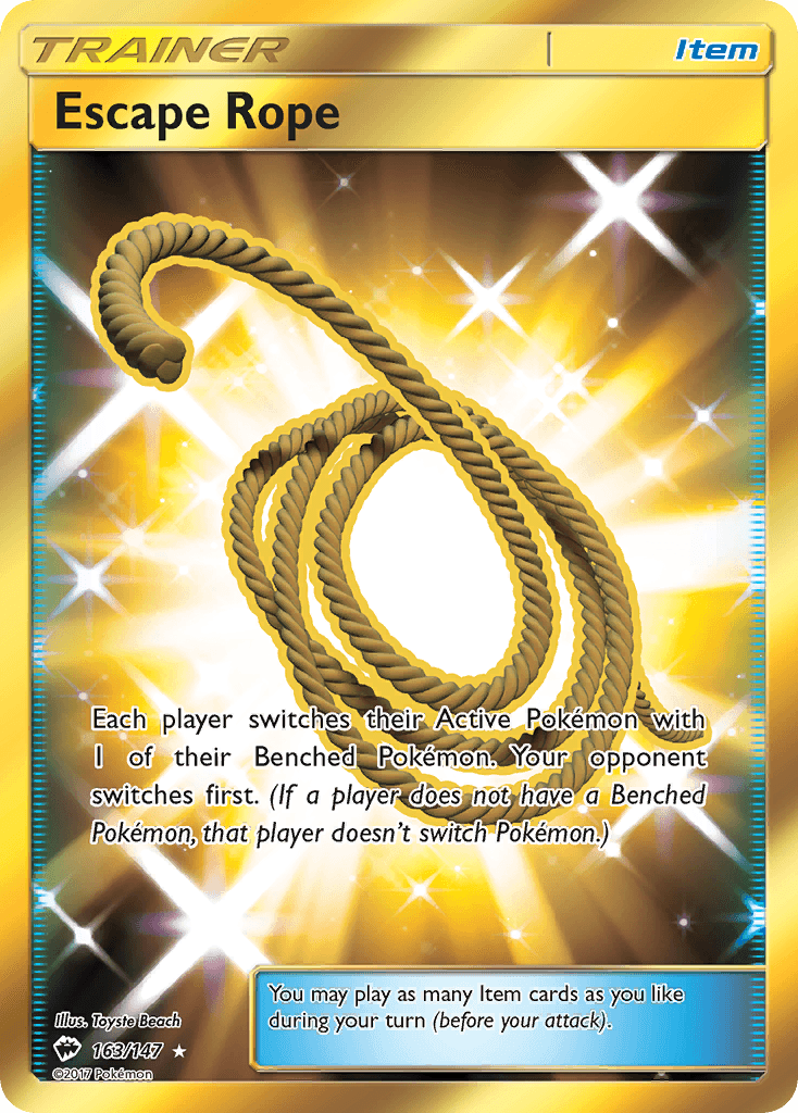 Escape Rope — SM - Burning Shadows Pokémon TCG card by Toyste Beach