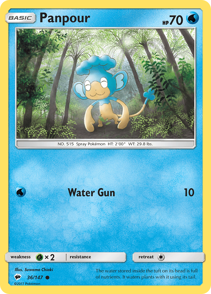 Panpour — SM - Burning Shadows Pokémon TCG card by Suwama Chiaki