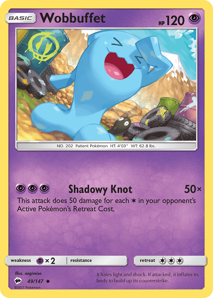 Wobbuffet — SM - Burning Shadows Pokémon TCG card by nagimiso