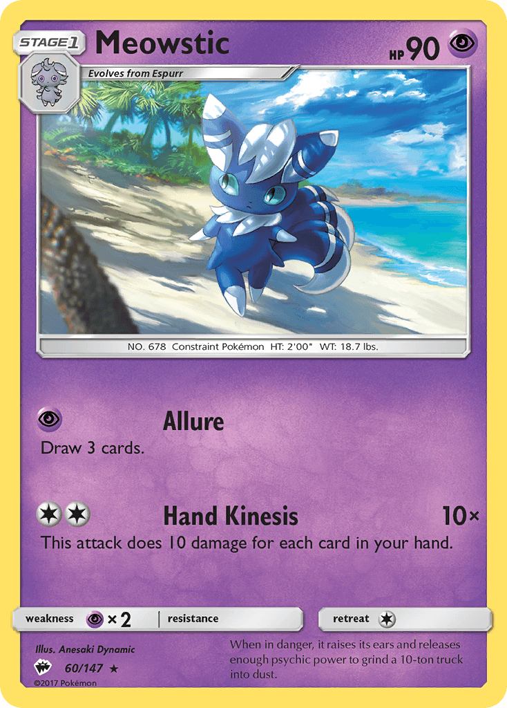 Meowstic — SM - Burning Shadows Pokémon TCG card by Anesaki Dynamic