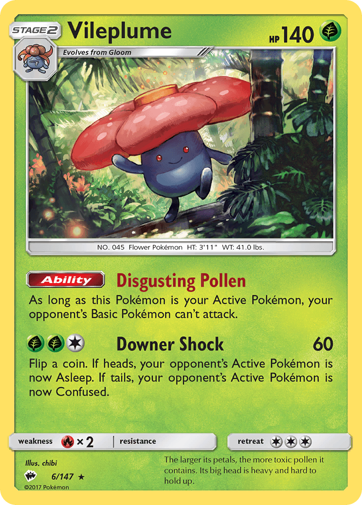 Vileplume — SM - Burning Shadows Pokémon TCG card by chibi