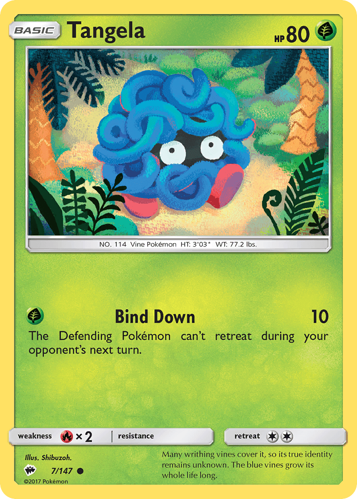 Tangela — SM - Burning Shadows Pokémon TCG card by Shibuzoh.