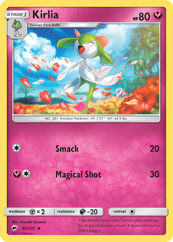 Kirlia — SM - Burning Shadows Pokémon TCG card by Anesaki Dynamic
