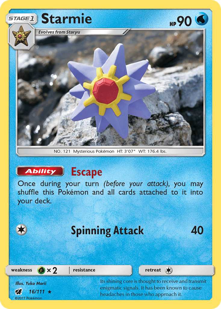 Starmie — SM - Crimson Invasion Pokémon TCG card by Yuka Morii