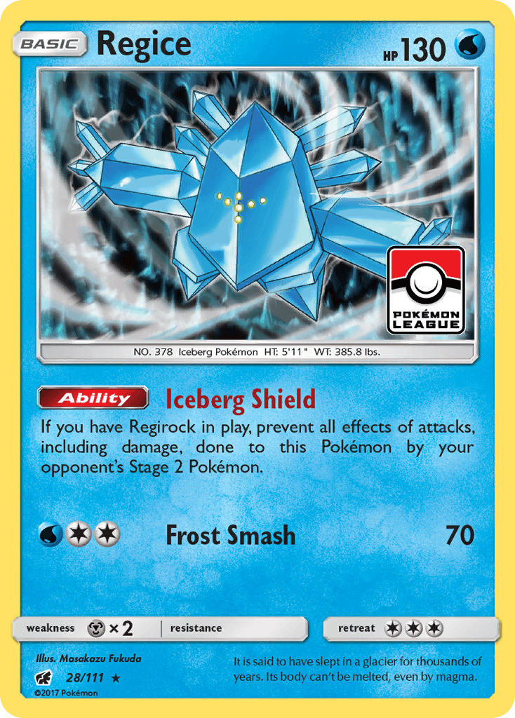 Regice — SM - Crimson Invasion Pokémon TCG card by Masakazu Fukuda