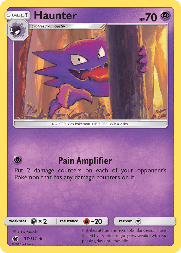 Haunter — SM - Crimson Invasion Pokémon TCG card by Eri Yamaki