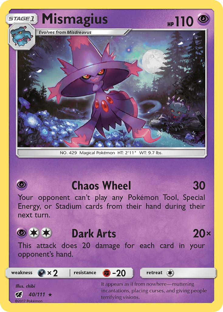 Mismagius — SM - Crimson Invasion Pokémon TCG card by chibi