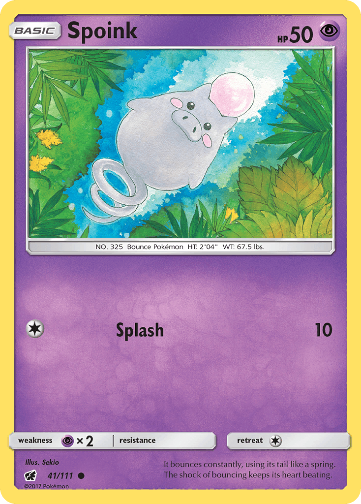 Spoink — SM - Crimson Invasion Pokémon TCG card by Sekio