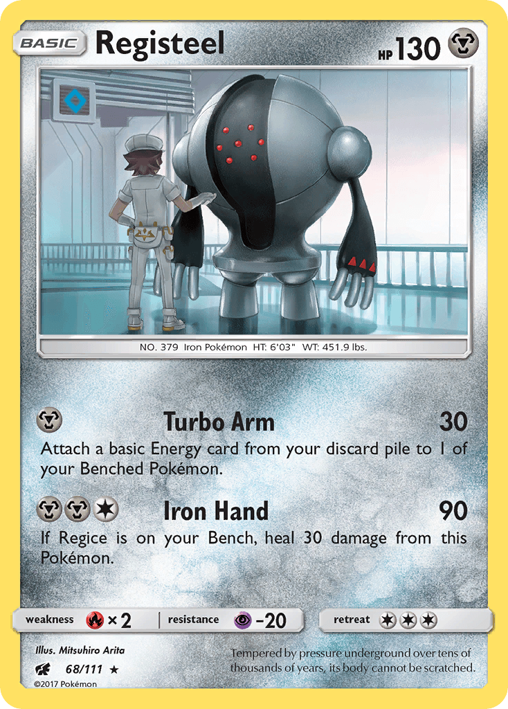Registeel — SM - Crimson Invasion Pokémon TCG card by Mitsuhiro Arita