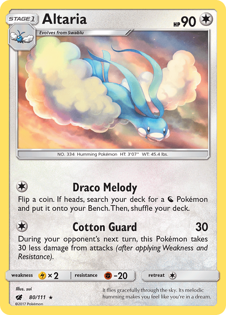 Altaria — SM - Crimson Invasion Pokémon TCG card by sui