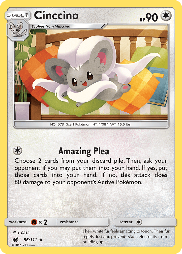 Cinccino — SM - Crimson Invasion Pokémon TCG card by 0313