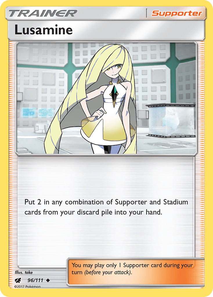 Lusamine — SM - Crimson Invasion Pokémon TCG card by take