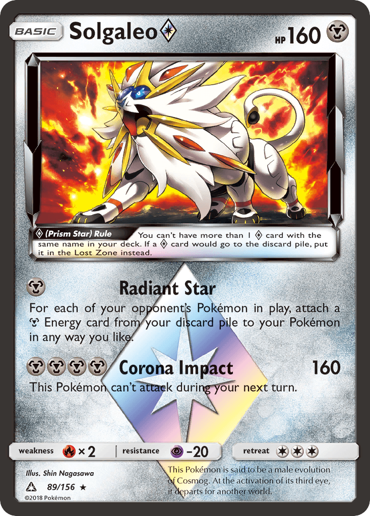 Solgaleo ◇ — SM - Ultra Prism Pokémon TCG card by Shin Nagasawa