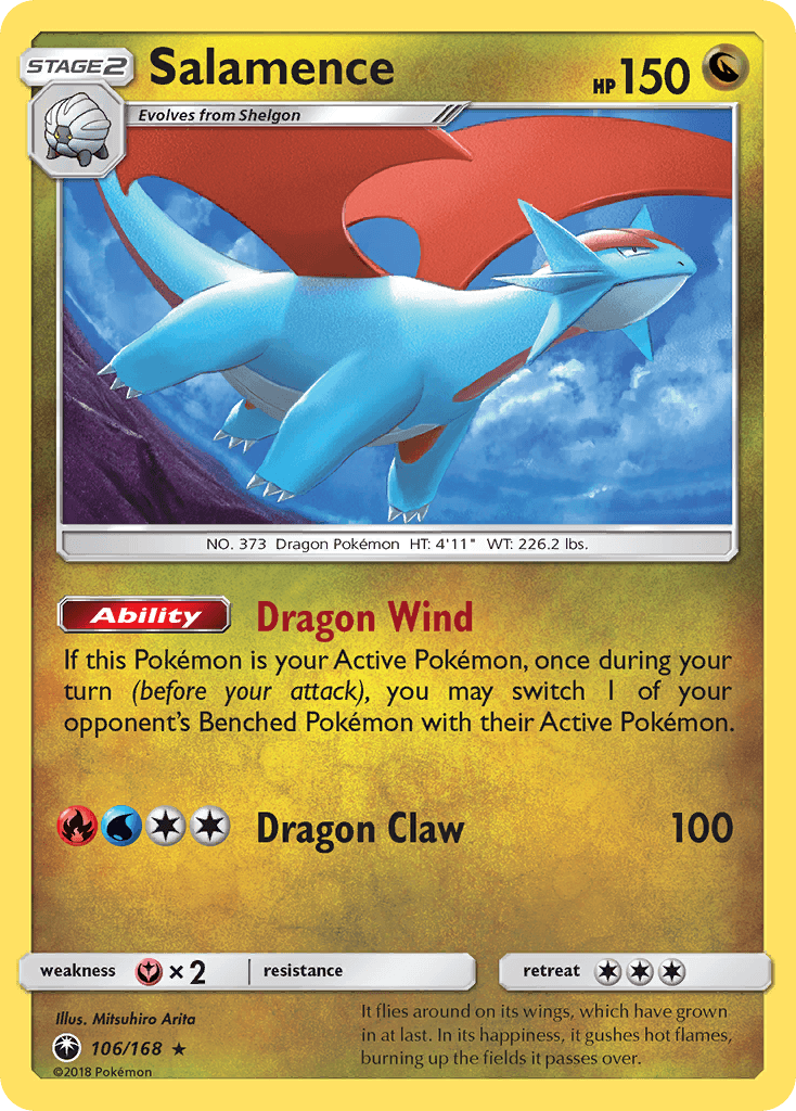 Salamence — SM - Celestial Storm Pokémon TCG card by Mitsuhiro Arita