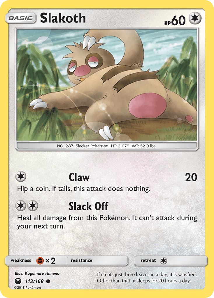 Slakoth — SM - Celestial Storm Pokémon TCG card by Kagemaru Himeno