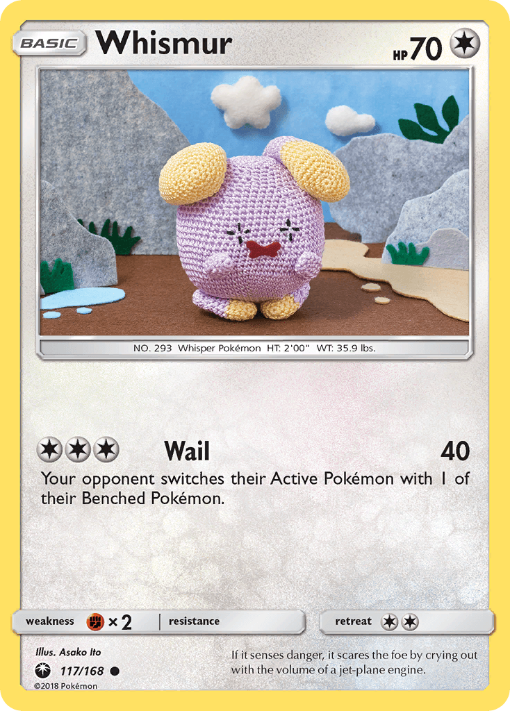 Whismur (117) — SM - Celestial Storm Pokémon TCG card by Asako Ito