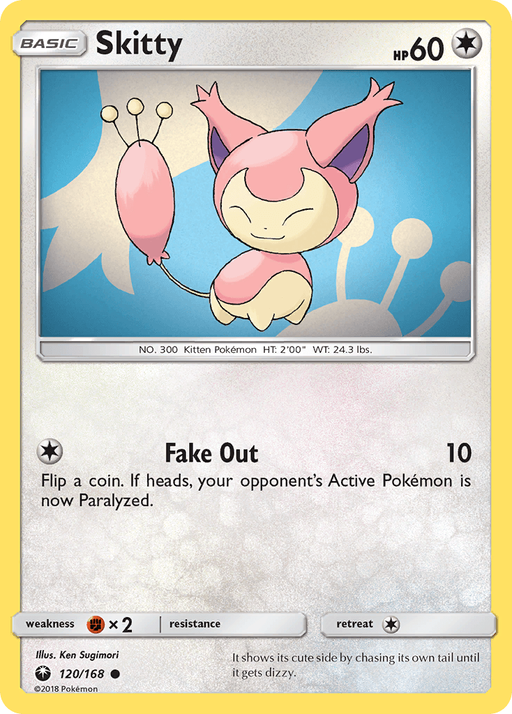 Skitty — SM - Celestial Storm Pokémon TCG card by Ken Sugimori