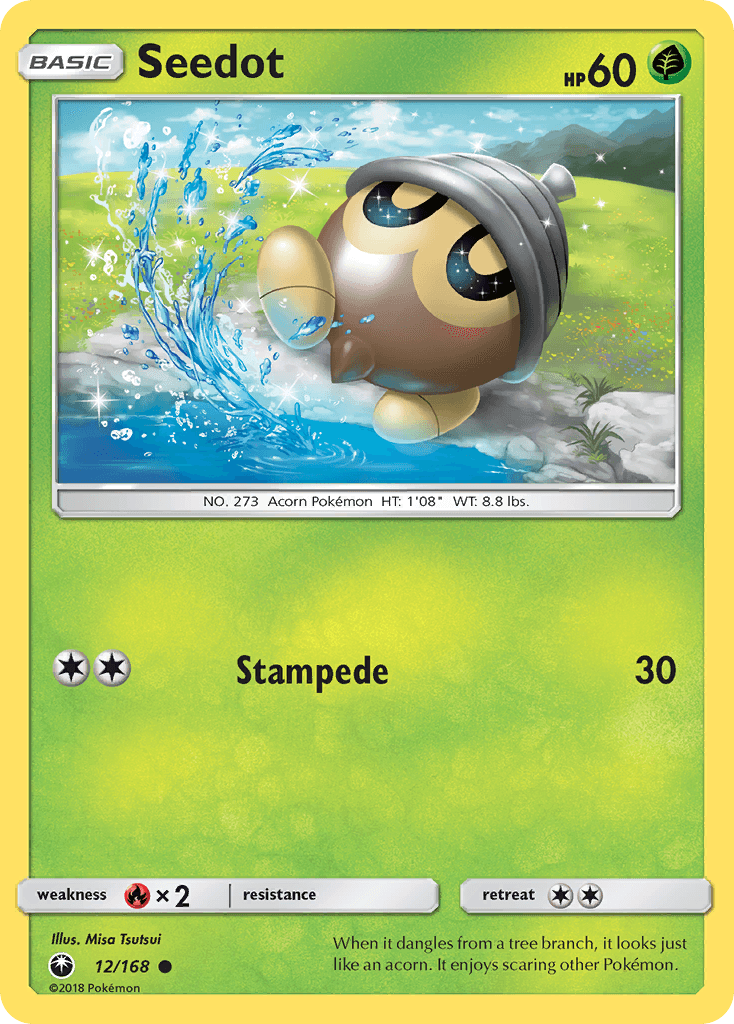 Seedot (12) — SM - Celestial Storm Pokémon TCG card by Misa Tsutsumi
