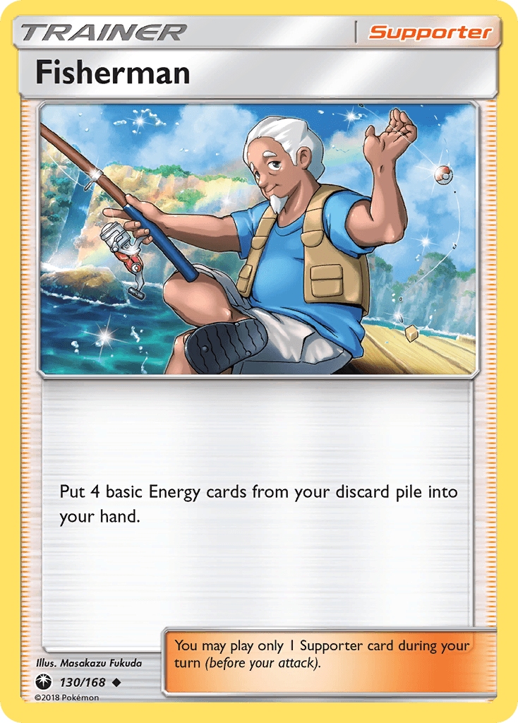 Fisherman — SM - Celestial Storm Pokémon TCG card by Masakazu Fukuda