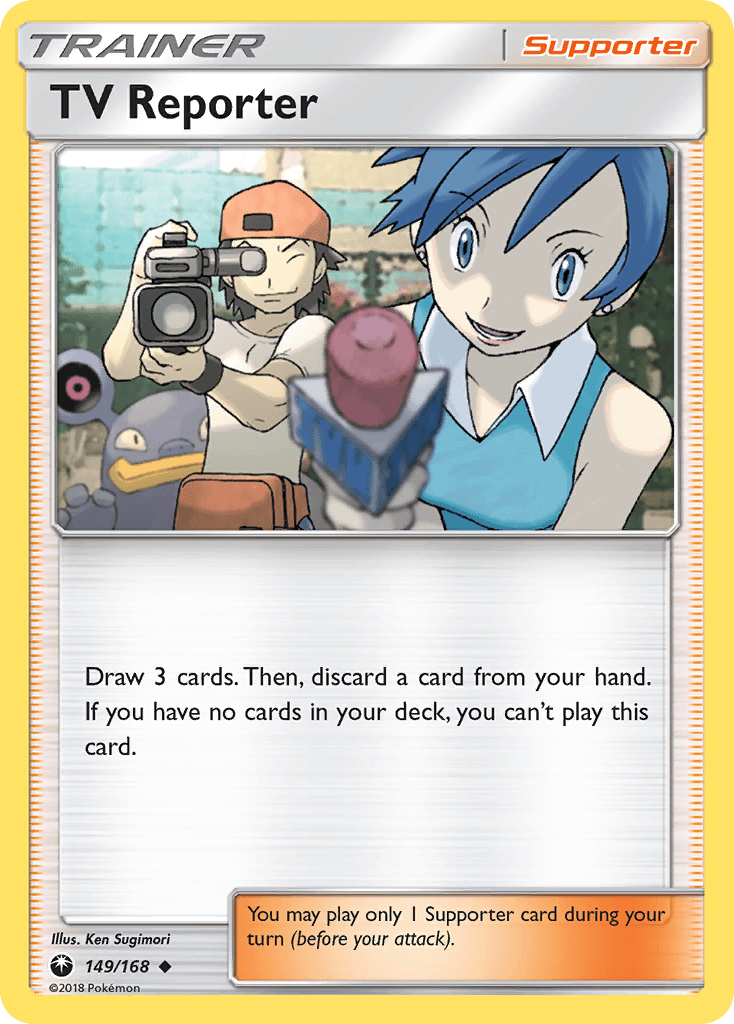 TV Reporter — SM - Celestial Storm Pokémon TCG card by Ken Sugimori