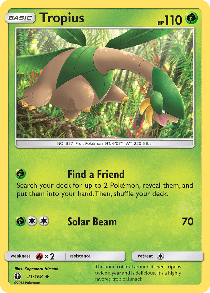 Tropius — SM - Celestial Storm Pokémon TCG card by Kagemaru Himeno