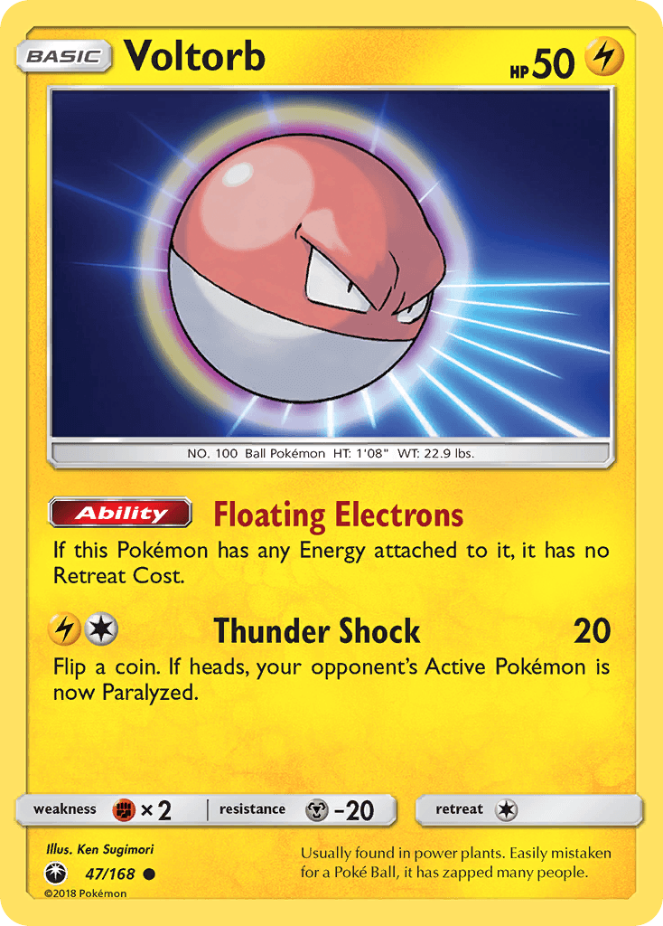 Voltorb — SM - Celestial Storm Pokémon TCG card by Ken Sugimori